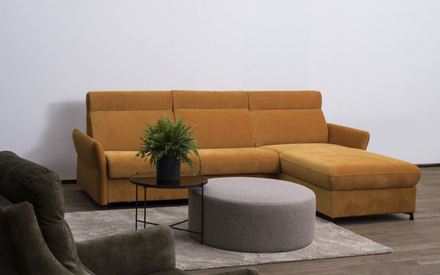 Rohová sedací souprava s úložným prostorem a matrací Alpi DELPHI S01 s matrací - látka B, Benett 9516 (5)