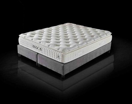 Čalouněná postel Alpi MOON SET 180x200 s matrací - šedá (3)