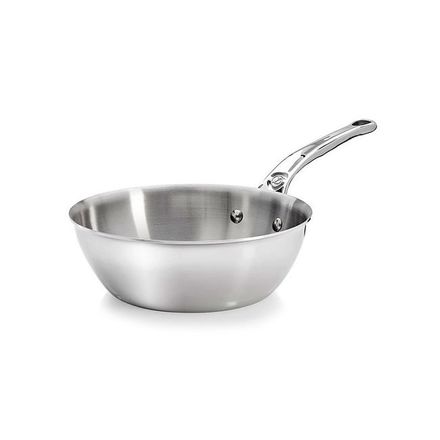 Nerezová pánev de Buyer 3736.20 AFFINITY, nerez, hluboká, na soté, průměr 20 cm, výška 6,5 cm, váha 0,92 kg, rozšířený okraj, nedeformovatelná, rukojeť z nerezové oceli
