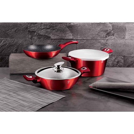 Sada nádobí Berlingerhaus BH-6780 s mramorovým povrchem 5 ks Burgundy Metallic Line (1)