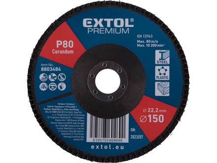 Kotouč lamelový Extol Premium 8803484 kotouč lamelový šikmý korundový, O150mm, P80