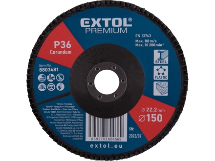 Kotouč lamelový Extol Premium 8803481 kotouč lamelový šikmý korundový, O150mm, P36