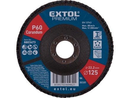Kotouč lamelový Extol Premium 8803473 kotouč lamelový šikmý korundový, O125mm, P60