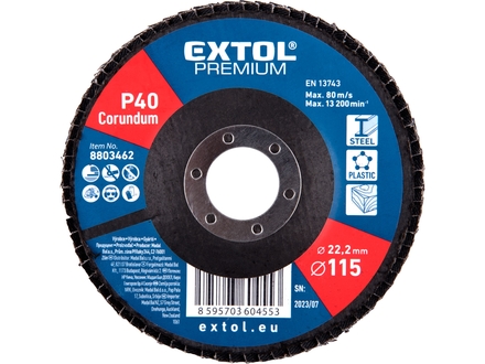 Kotouč lamelový Extol Premium 8803462 kotouč lamelový šikmý korundový, O115mm, P40