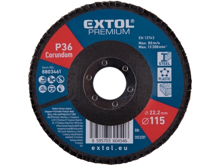 Kotouč lamelový Extol Premium 8803461 kotouč lamelový šikmý korundový, O115mm, P36