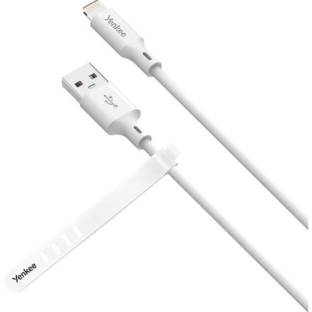 USB kabel Yenkee YCU 615 WH SILIC MFi - USB A /1,5m
