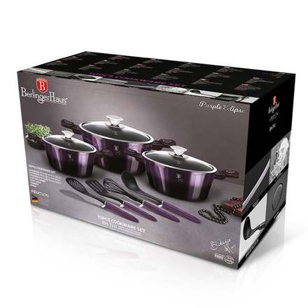 Sada nádobí s titanovým povrchem Berlingerhaus BH-7141 10 ks Purple Eclipse Collection (2)