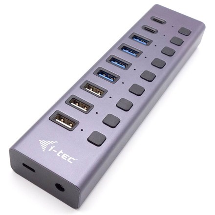 USB Hub i-tec USB 3.0/ USB-C 9port, LAN + Power Adapter 60W