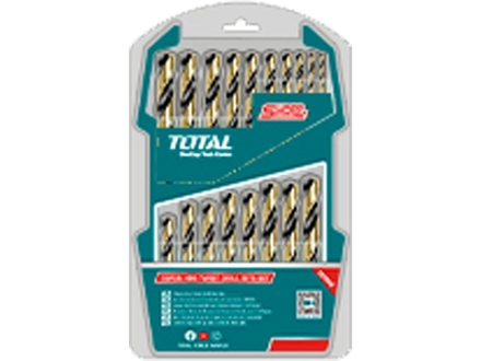 Vrtáky do kovu Total TAKSDB9195, HSS, sada 19ks (1)