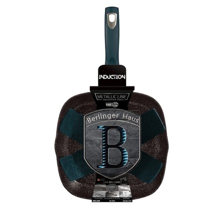 Pánev grilovací s mramorovým povrchem Berlingerhaus BH-1873 28 cm Metallic Line Aquamarine Edition (1)