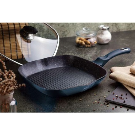 Pánev grilovací s mramorovým povrchem Berlingerhaus BH-1873 28 cm Metallic Line Aquamarine Edition (5)