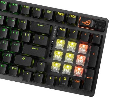 Počítačová klávesnice Asus ROG Strix Scope II 96 Wireless (ROG NX Snow/ PBT) - US - černá (7)