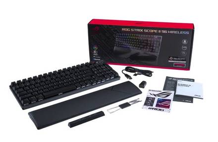 Počítačová klávesnice Asus ROG Strix Scope II 96 Wireless (ROG NX Snow/ PBT) - US - černá (9)