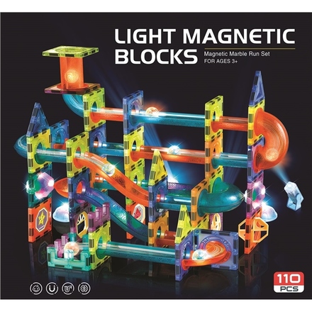 Stavebnice Sparkys Kuličková dráha svítící 110 ks (1)