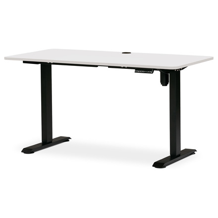 Kancelářský stůl Autronic Kancelářský stůl s elektricky nastavitelnou výší pracovní desky. Bílá deska. Kovové podnoží v černé barvě (LT-W140 WT)