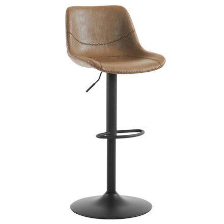 Barová židle Autronic Židle barová, krémová ekokůže, kov černá (AUB-714 CRM)