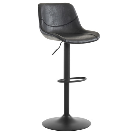 Barová židle Autronic Židle barová, černá ekokůže, kov černá (AUB-714 BK)