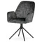 Moderní jídelní židle Autronic Židle jídelní a konferenční, černá látka v dekoru žíhaného sametu, kovové černé nohy (HC-511 BK4) (1)