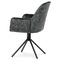 Moderní jídelní židle Autronic Židle jídelní a konferenční, černá látka v dekoru žíhaného sametu, kovové černé nohy (HC-511 BK4) (2)
