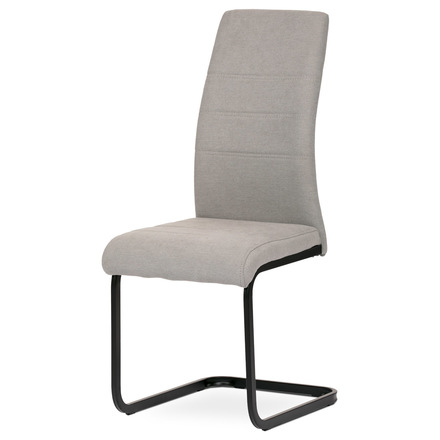 Moderní jídelní židle Autronic Židle jídelní, lanýžová látka, kovová pohupová podnož, černý kov (DCL-414 LAN2)