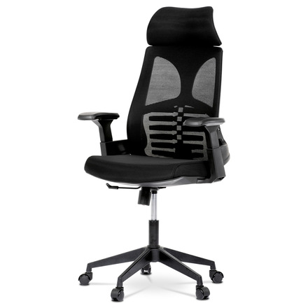 Kancelářská židle Autronic Židle kancelářská, černá MESH, plastový kříž (KA-S247 BK)