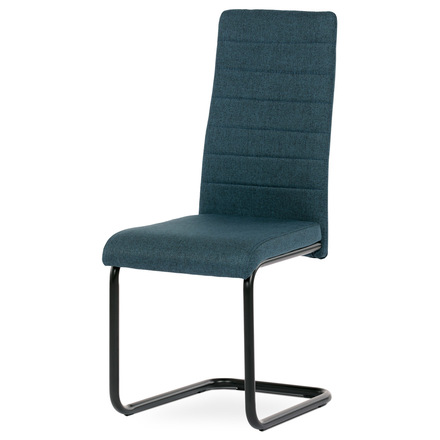 Moderní jídelní židle Autronic Židle jídelní, modrá látka, černý kov (DCL-401 BLUE2)