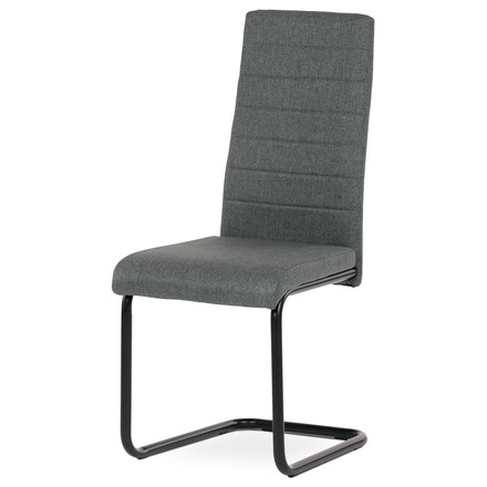 Moderní jídelní židle Autronic Židle jídelní, šedá látka, černý kov (DCL-401 GREY2)
