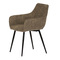 Moderní jídelní židle Autronic Židle jídelní, hnědá látka v imitaci broušené kůže, nohy černý kov (DCH-225 BR3) (3)