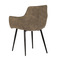 Moderní jídelní židle Autronic Židle jídelní, hnědá látka v imitaci broušené kůže, nohy černý kov (DCH-225 BR3) (6)