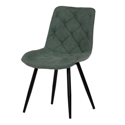 Moderní jídelní židle Autronic Židle jídelní, zelená látka, nohy černý kov (CT-382 GRN2)