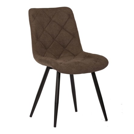 Moderní jídelní židle Autronic Židle jídelní, hnědá látka, nohy černý kov (CT-382 BR2) (12)