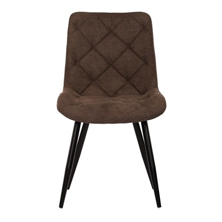 Moderní jídelní židle Autronic Židle jídelní, hnědá látka, nohy černý kov (CT-382 BR2) (1)