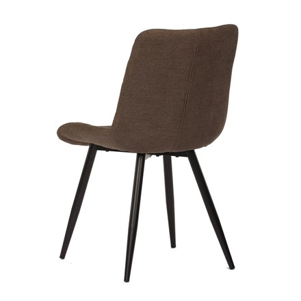 Moderní jídelní židle Autronic Židle jídelní, hnědá látka, nohy černý kov (CT-382 BR2) (6)