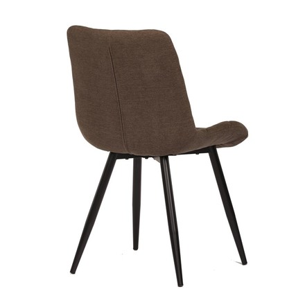 Moderní jídelní židle Autronic Židle jídelní, hnědá látka, nohy černý kov (CT-382 BR2) (8)