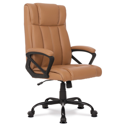 Kancelářská židle Autronic Židle kancelářská, krémová ekokůže, kovový kříž (KA-Y386 CRM)