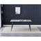 Moderní jídelní stůl Autronic Stůl jídelní 160x90x76 cm, deska slinutý kámen v imitaci matného mramoru, černé kovové nohy (HT-406M GREY) (4)