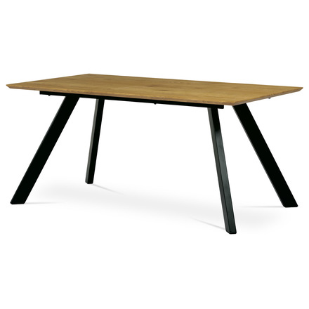 Moderní jídelní stůl Autronic Stůl jídelní 160x90x75 cm, deska MDF, 3D dekor divoký dub (HT-722 OAK)