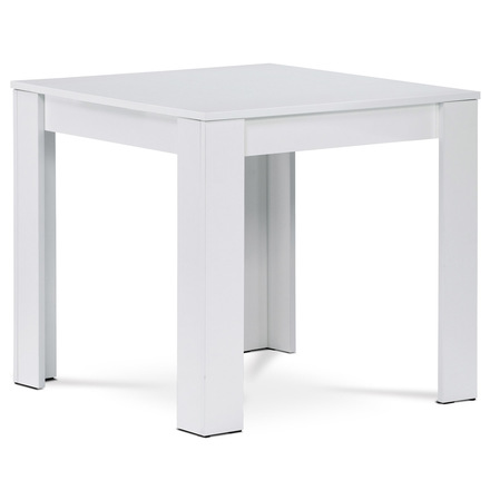 Moderní jídelní stůl Autronic Jídelní stůl 80x80x75 cm, MDF, hladké bílé matné lamino (AT-B080 WT1)