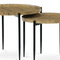 Konferenční stoly Autronic Set 2ks konferenčních stolů, MDF dekor divoký dub, černé kovové nohy (AF-601 OAK) (2)
