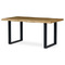 Moderní jídelní stůl Autronic Jídelní stůl, 160x90x77 cm, MDF deska, 3D dekor divoký dub, kov, černý lak (HT-865 OAK) (1)