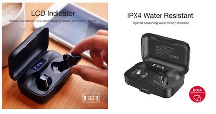 Bezdrátová sluchátka do uší Energizer UB2609 2600mAh Wireless Bluetooth Earbuds LCD Indicator (11)