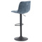 Barová židle Autronic Židle barová, modrá sametová látka, černá podnož (AUB-711 BLUE4) (3)