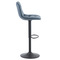 Barová židle Autronic Židle barová, modrá sametová látka, černá podnož (AUB-711 BLUE4) (4)