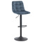 Barová židle Autronic Židle barová, modrá sametová látka, černá podnož (AUB-711 BLUE4) (5)