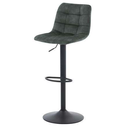 Barová židle Autronic Židle barová, zelená sametová látka, černá podnož (AUB-711 GRN4)
