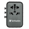 Cestovní adaptér Verbatim UTA-05 GaN III, 2x USB-C PD 65W &amp; QC 4+, 2x USB-A (2)