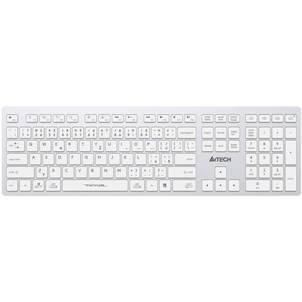 Počítačová klávesnice A4Tech FBX50C, CZ/ SK layout - bílá