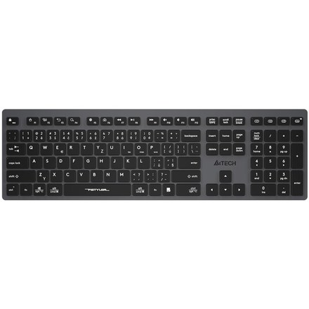 Počítačová klávesnice A4Tech FBX50C, CZ/ SK layout - šedá