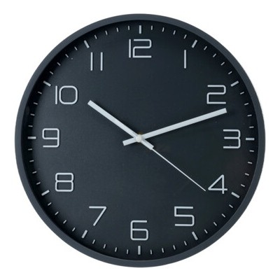 Nástěnné hodiny Segnale KO-HZ1601300seda 30 cm šedá grafitová