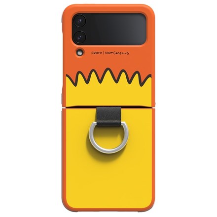 Kryt na mobil Samsung Galaxy Z Flip4 Silicone Cover with ring, Bart Simpson